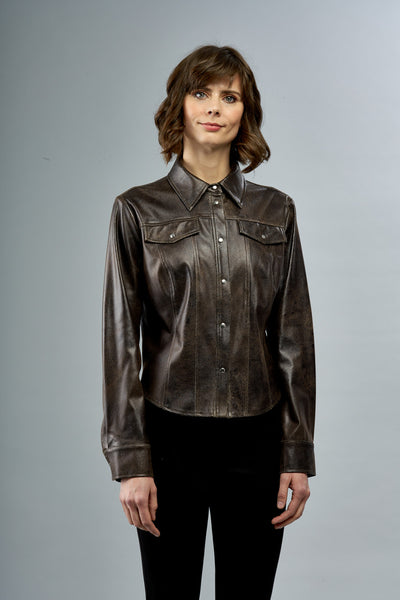 INSIGHT Yellowstone Vegan Leather Shacket