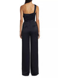 Ramy Brook  MYRA Black Satin Jumpsuit