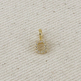 GoldFi - 18k Gold filled  Micro CZ Initial Letter Charm