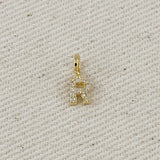 GoldFi - 18k Gold filled  Micro CZ Initial Letter Charm