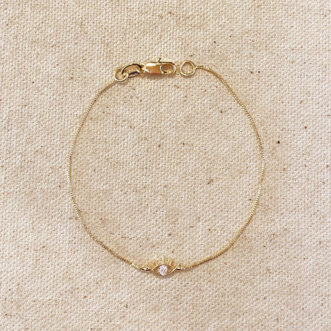 GoldFi - 18k Gold Filled Dainty Eye Bracelet