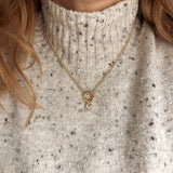 GoldFi - 18k Gold filled  Micro CZ Initial Letter Charm