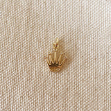 GoldFi - 18k Gold Filled Crown Pendant With  5 Cubic Zirconia Stones