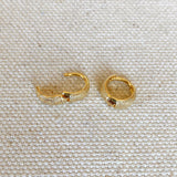 GoldFi - 18k Gold Filled Tiny Textured Clicker Hoop Earrings