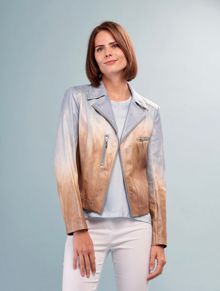 Insight Metallic Vegan Moto Leather Jacket