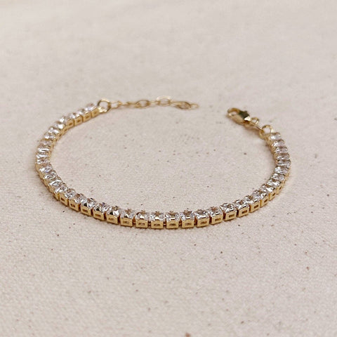 GoldFi - 18k Gold Filled 3mm CZ Tennis Bracelet