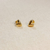 GoldFi - Mini Uneven Heart Stud Earrings