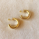 GoldFi - 18k Gold Filled 25mm Chubby C-Hoop Earrings