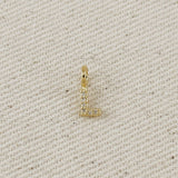 GoldFi - 18k Gold filled  Micro CZ Initial Letter Charm