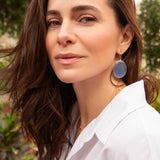 Marlyn Schiff - Faceted glass drop earring