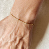 GoldFi - 18k Gold Filled Satellite Bracelet: 6 inches + 1.5 extender