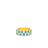 Marlyn Schiff - Stone ring gold grey 8