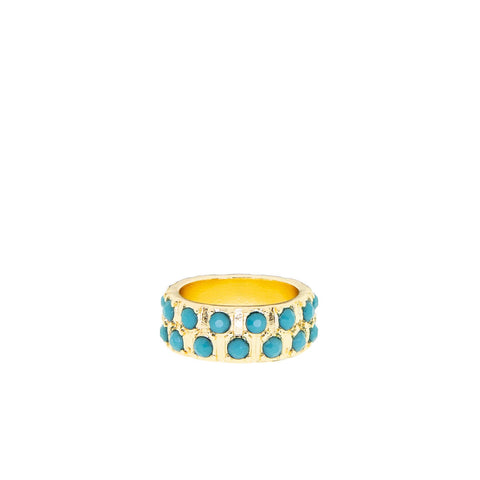 Marlyn Schiff - Stone ring gold grey 8