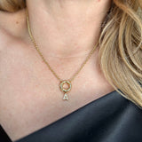 GoldFi - 18k Gold filled  Micro CZ Initial Letter Charm