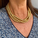 KARINE SULTAN - Triple layer beaded collar necklace