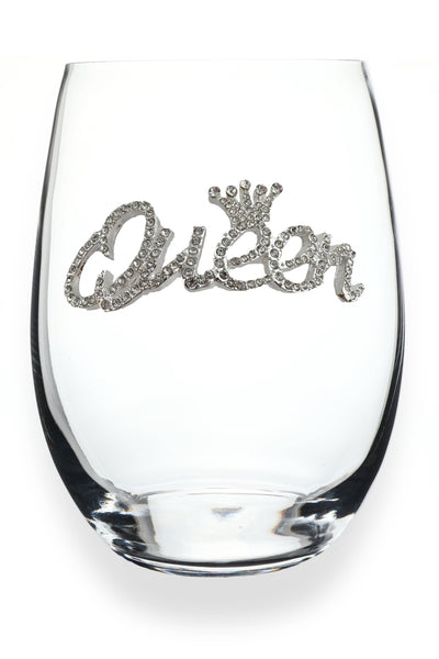 The Queens' Jewels® - Queen Jeweled Stemless Wine Glass