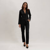 LUNYA - Silk Striped Jacquard Tuxedo Pajama Set