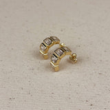 GoldFi - 18k Gold Filled Chunky CZ Curve Earrings