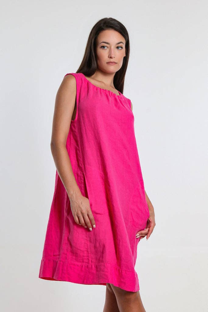 TINA Stephens Italy/Tees By Tina - Devin Linen Shift Dress (DT119) Satori Boutique TINA Stephens Italy/Tees By Tina - Devin Linen Shift Dress (DT119) Satori Boutique
