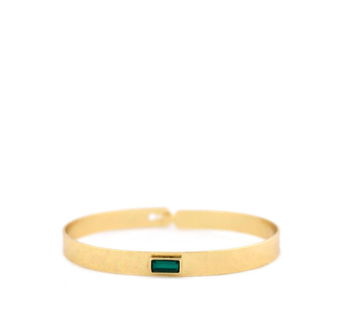 Marlyn Schiff - Baguette crystal notch bangle