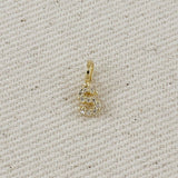 GoldFi - 18k Gold filled  Micro CZ Initial Letter Charm