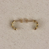 GoldFi - 18k Gold Filled Chunky CZ Curve Earrings