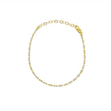 GoldFi - Anklet 18k Gold Filled In Crystal Baguette