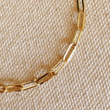 GoldFi - 18k Gold Filled Short Link Paperclip Bracelet: 6 inches