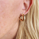 GoldFi - 18k Gold Filled Chubby Half-Hoop Earrings