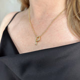 GoldFi - 18k Gold filled  Micro CZ Initial Letter Charm