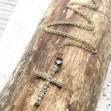 VB&CO Designs Handmade Jewelry - Cross Crystal Necklace Religious Jewelry Faith Boutique