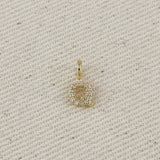 GoldFi - 18k Gold filled  Micro CZ Initial Letter Charm
