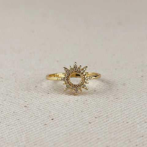 GoldFi - 18k Gold Filled Round Spike CZ Ring