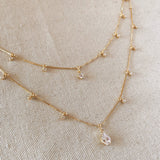 GoldFi - 18k Gold Filled Layered Necklace Details In Cubic Zirconia Stones