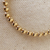 GoldFi - 18k Gold Filled 4.5 mm Beaded Bracelet: 7 inches