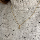 GoldFi - 18k Gold filled  Micro CZ Initial Letter Charm