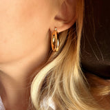 GoldFi - 18k Gold Filled Classic 25mm Tube Hoop Earrings