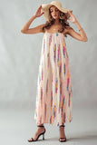 Urban Daizy - EMBROIDERY MULTI STRIPE PATTERN MAXI DRESS