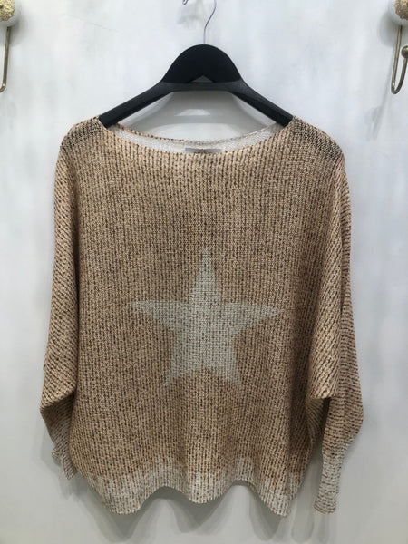 Brand Bazar Lurex Distressed Star Top