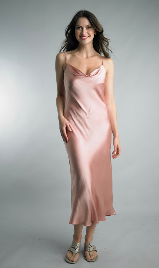 paris silk slip dress Paris Georgia - Olive Slip Dress