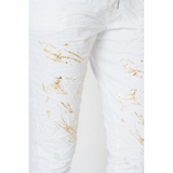 Look Mode Silver and Gold Foil Jeggings (OS)