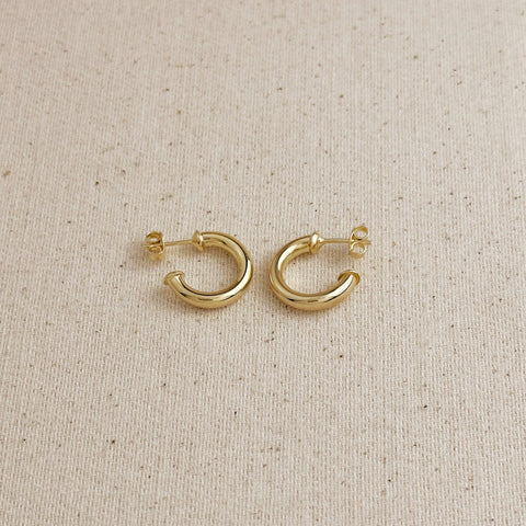 GoldFi - 18k Gold Filled Mini Classic C-Hoop Earrings