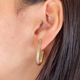 GoldFi - 18k Gold Filled J Hoop Earrings