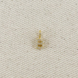 GoldFi - 18k Gold filled  Micro CZ Initial Letter Charm