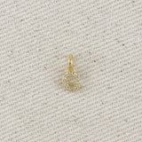 GoldFi - 18k Gold filled  Micro CZ Initial Letter Charm