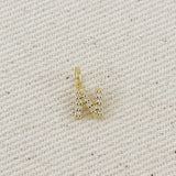 GoldFi - 18k Gold filled  Micro CZ Initial Letter Charm