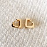 GoldFi - 18k Gold Filled Diamond Shaped Clicker Earrings