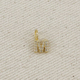 GoldFi - 18k Gold filled  Micro CZ Initial Letter Charm
