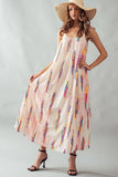 Urban Daizy - EMBROIDERY MULTI STRIPE PATTERN MAXI DRESS