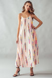 Urban Daizy - EMBROIDERY MULTI STRIPE PATTERN MAXI DRESS